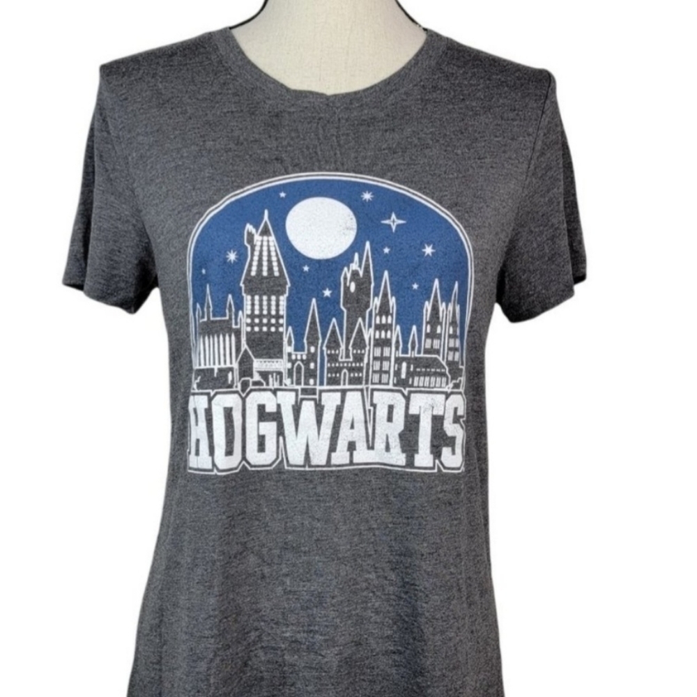 Harry Potter Graphic Tshirt Gray Wizarding World Souvenir Hogwarts Women's Small